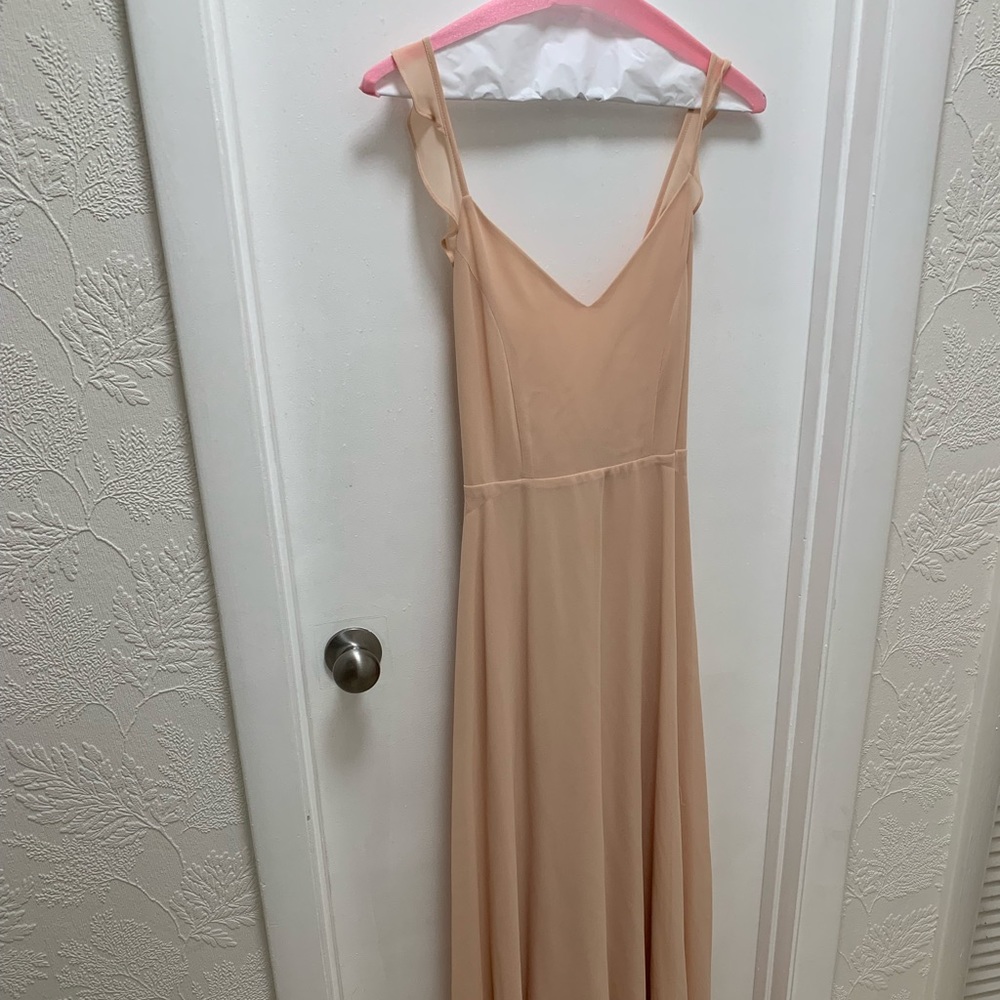 Lulus floor length blush dress